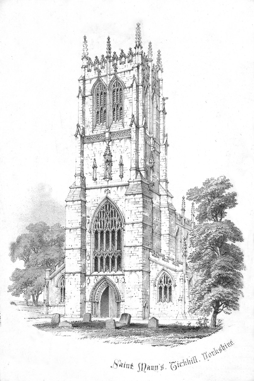 Święta Maryja, Tickhill. Yorkshire, ok. 1850 r. autorstwa Unbekannt