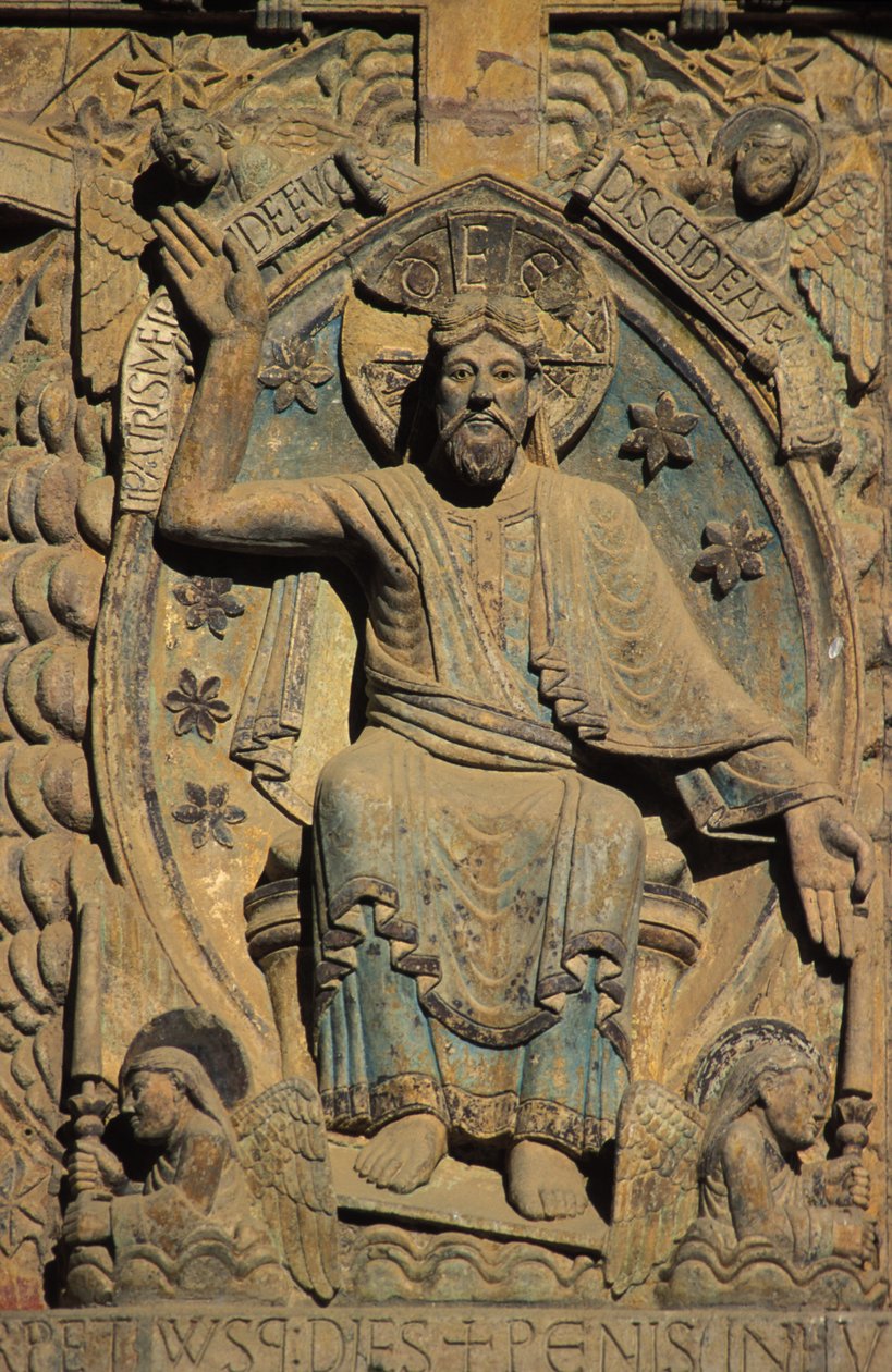 Tympanon kościoła Sainte Foy: Sąd Ostateczny, Conques, Francja autorstwa Unbekannt