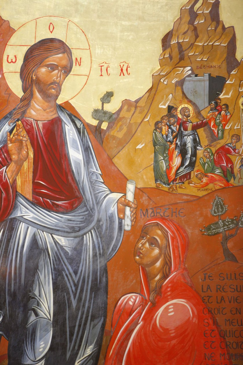 Sainte Marthe de Tarascon Abbey Zmartwychwstanie Łazarza – Jean-Marie Vien autorstwa Unbekannt