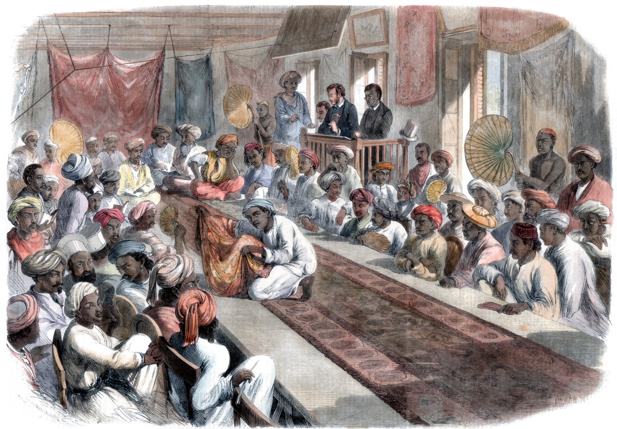 Sprzedaż w Kalkucie cennych prezentów rządowych i klejnotów Lucknow, 1860 autorstwa Unbekannt