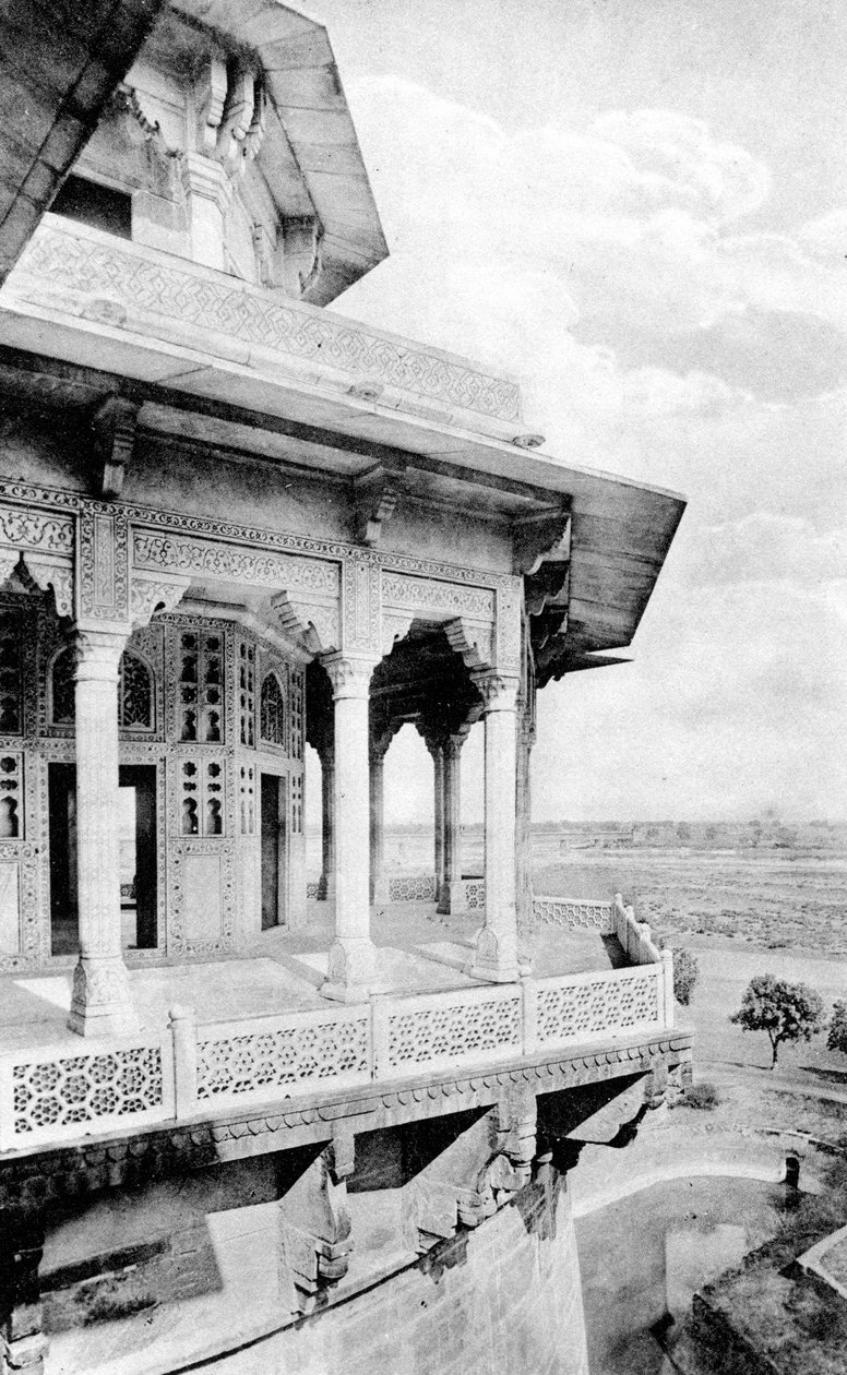 Balkon Samman Burj w forcie Agra, XX wiek autorstwa Unbekannt