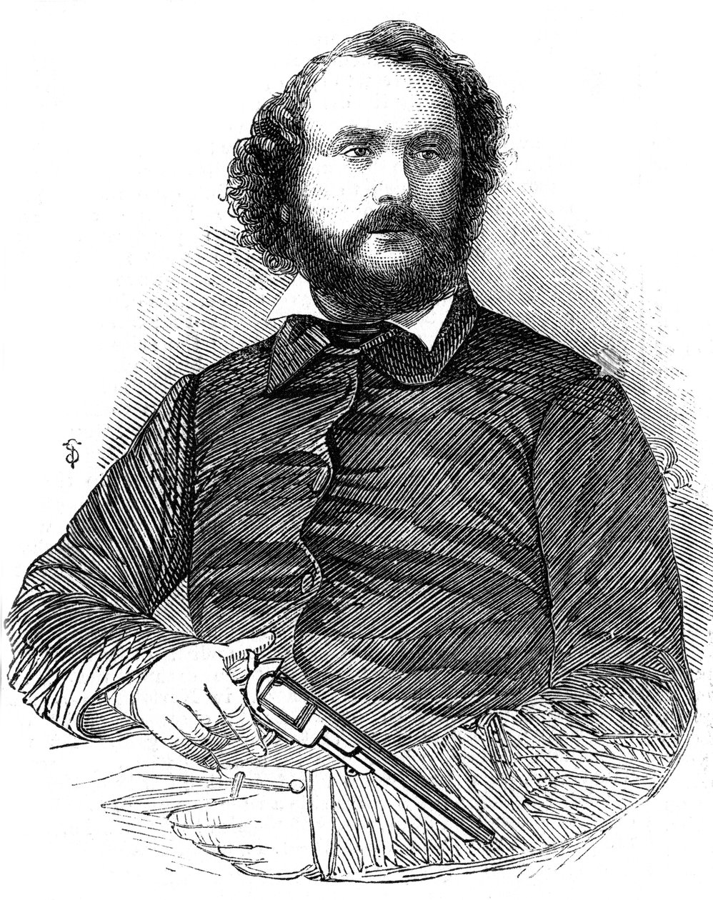 Samuel Colt 1814-1862, wynalazca rewolweru Colt, 1856 autorstwa Unbekannt