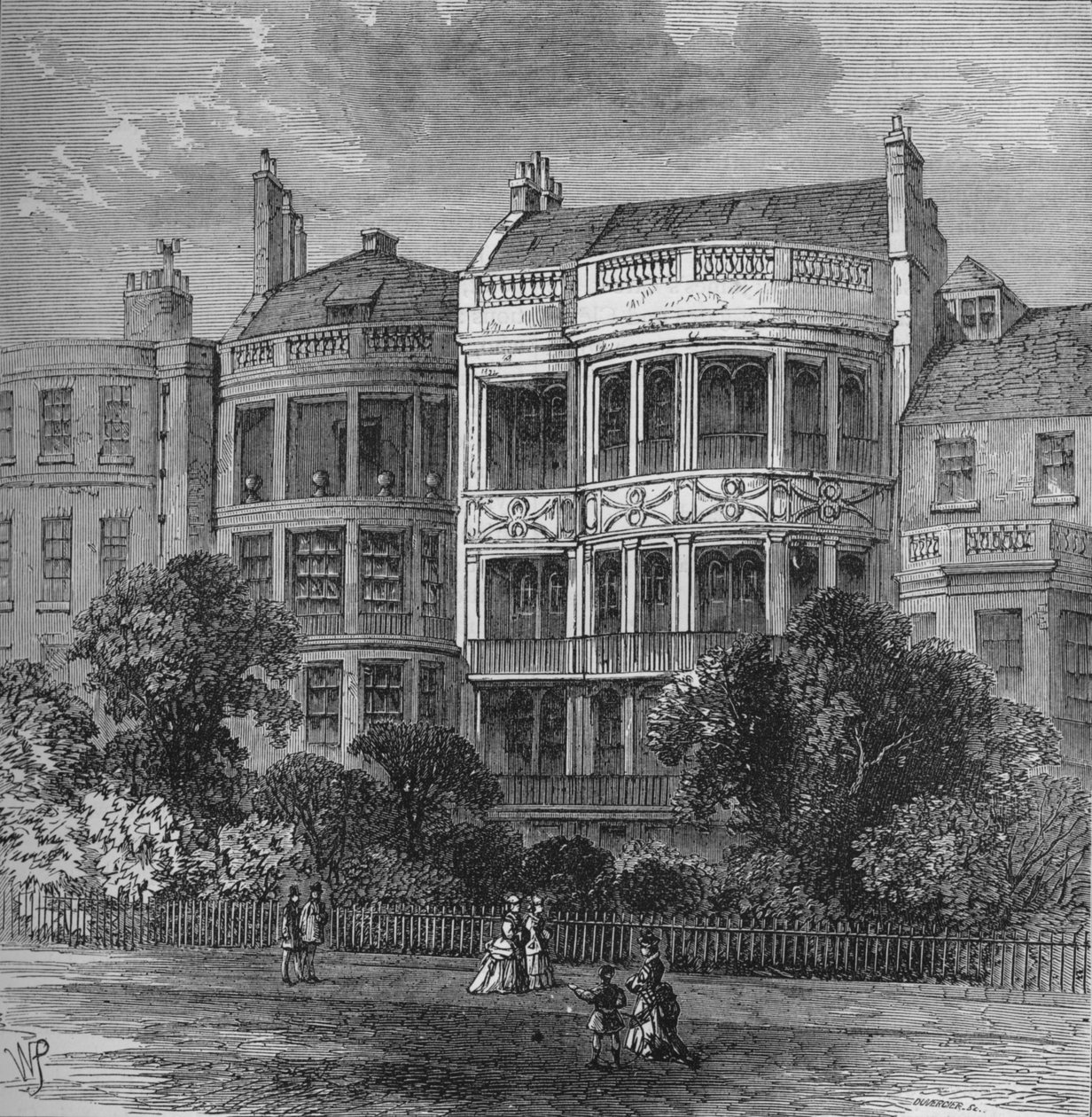 Dom Samuela Rogersa, front Green Park, Westminster, Londyn, c1854 1878 autorstwa Unbekannt