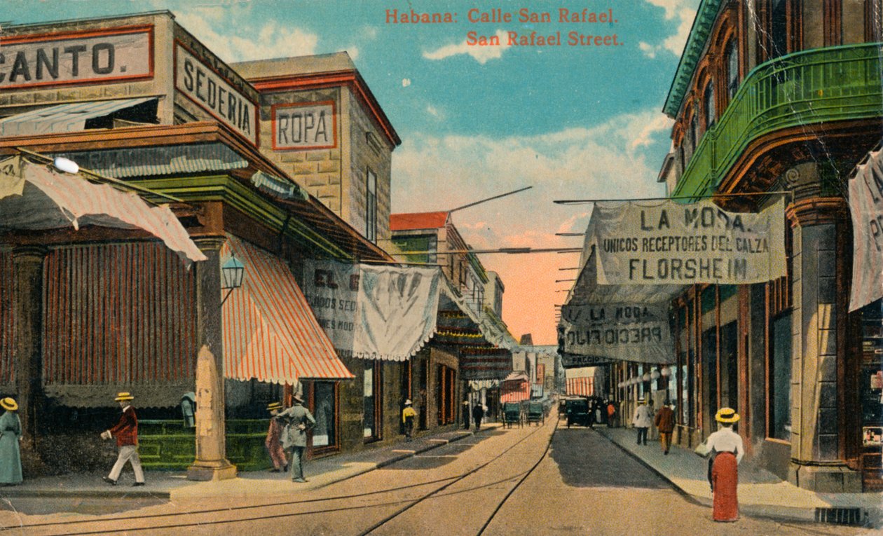 San Rafael Street, Hawana, Kuba, c1910 autorstwa Unbekannt
