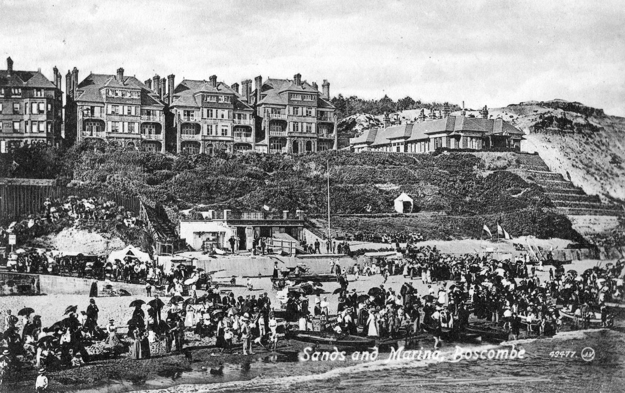 Piaski i marina, Boscombe, Bournemouth, Dorset, początek XX wieku autorstwa Unbekannt