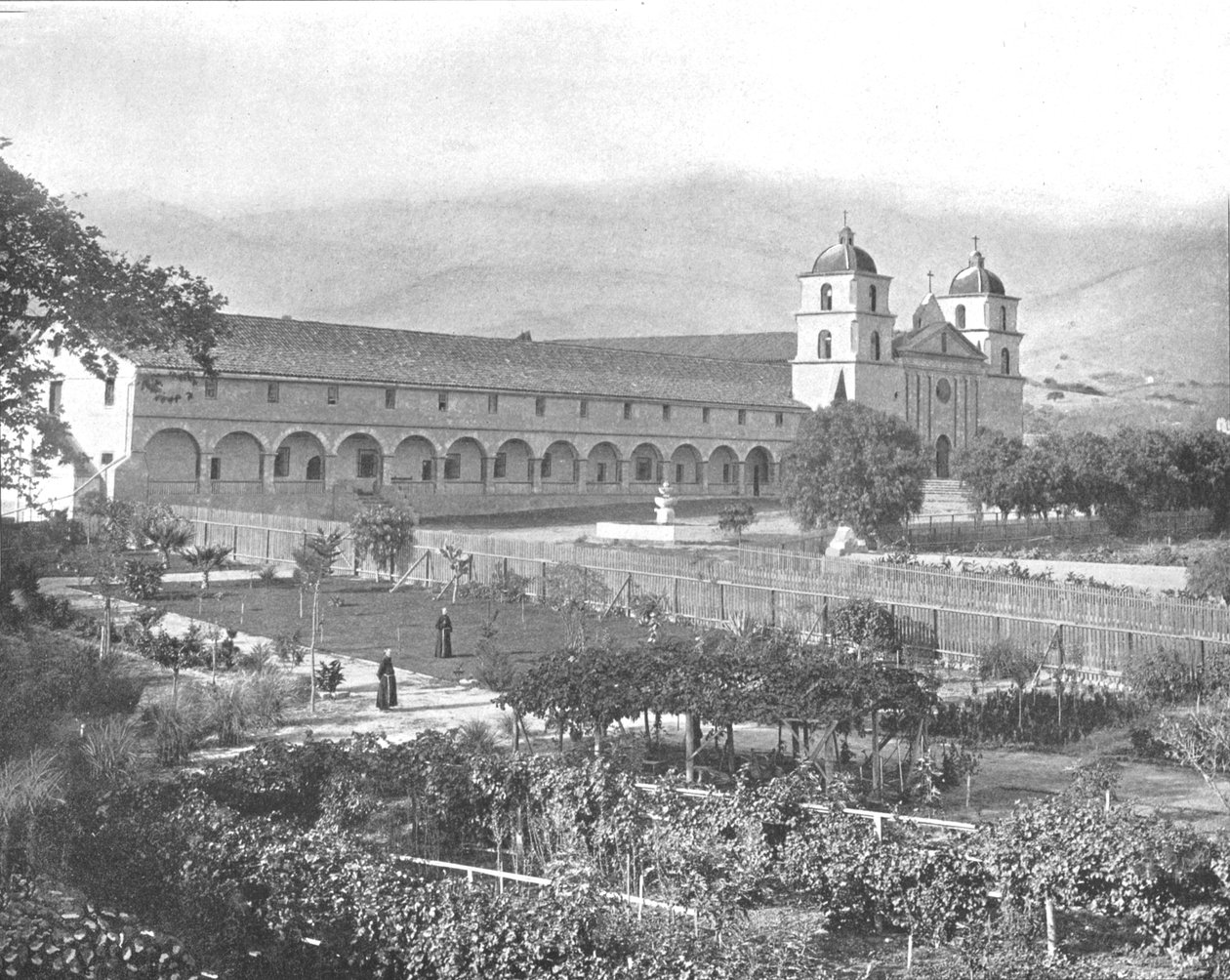 Misja Santa Barbara, Kalifornia, USA, ok. 1900 r. autorstwa Unbekannt