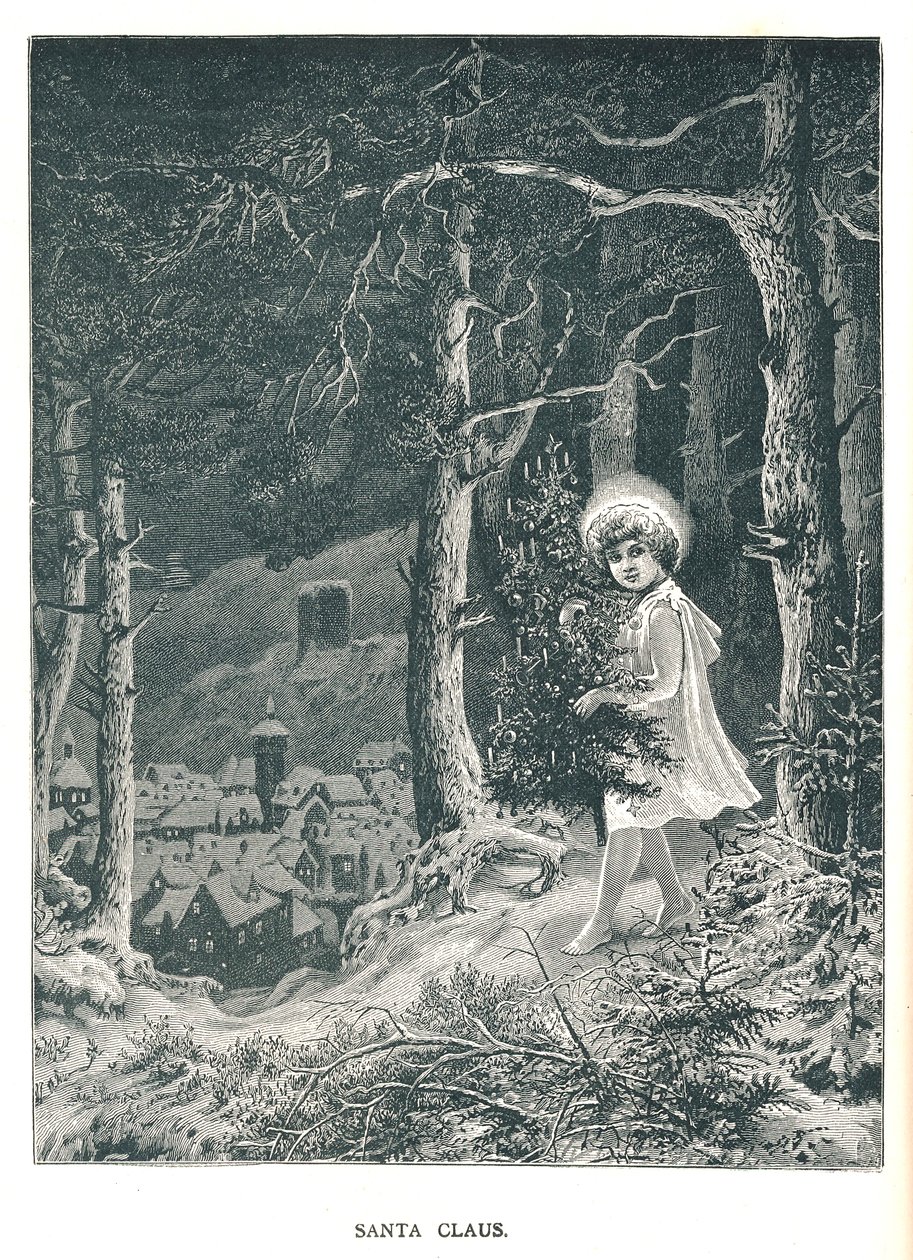 Święty Mikołaj.Ilustracja z magazynu The Strand styczeń-czerwiec 1891 autorstwa Unbekannt