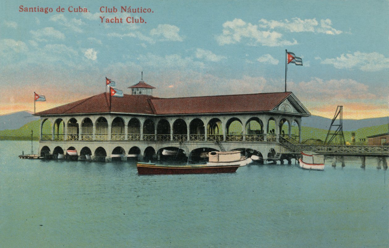 Santiago de Cuba. Klub żeglarski. klub jachtowy c1910 autorstwa Unbekannt