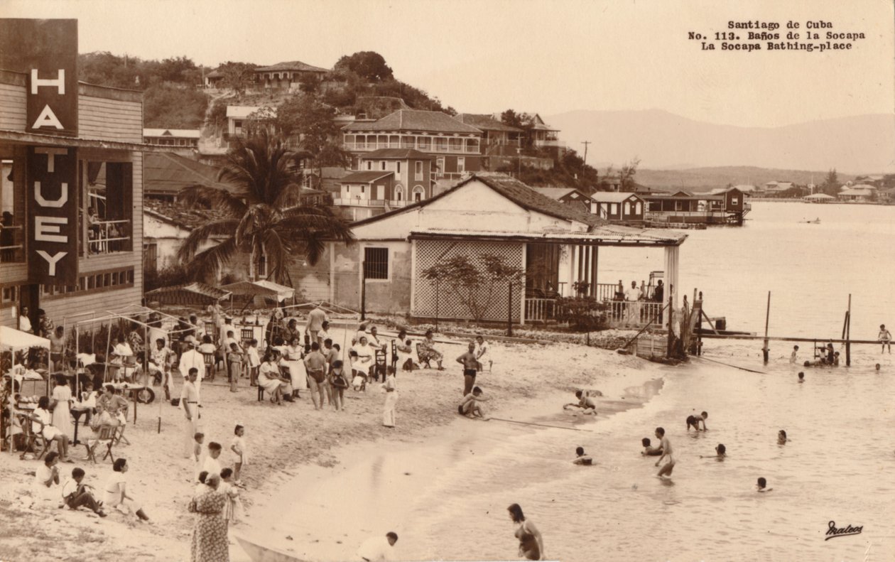 Santiago de Cuba. Kąpielisko La Socapa, Kuba, ok. 1900 autorstwa Unbekannt