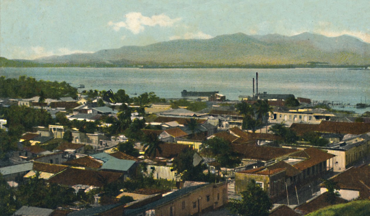 Santiago de Cuba. Widok częściowy, ok. 1910. autorstwa Unbekannt