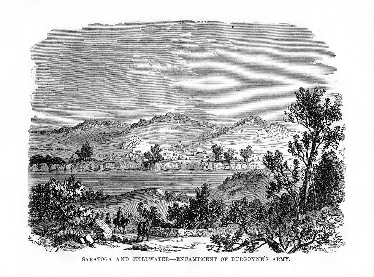 Saratoga i Stillwater, Obozowiska Armii Burgoynes, 1777, 1872 autorstwa Unbekannt