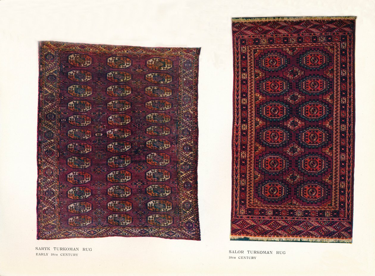 Dywan Saryk Turkmen, początek XVIII w. i Dywan Sailor Turkmen, XVIII w. autorstwa Unbekannt