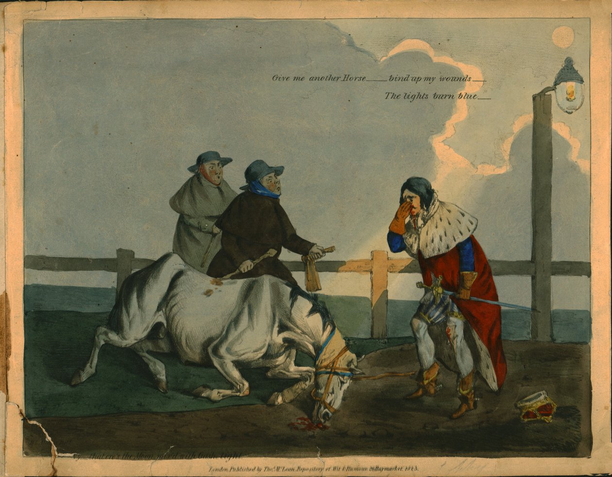 Karykatura satyryczna króla Ryszarda III, ok. 1823 r. autorstwa Unbekannt
