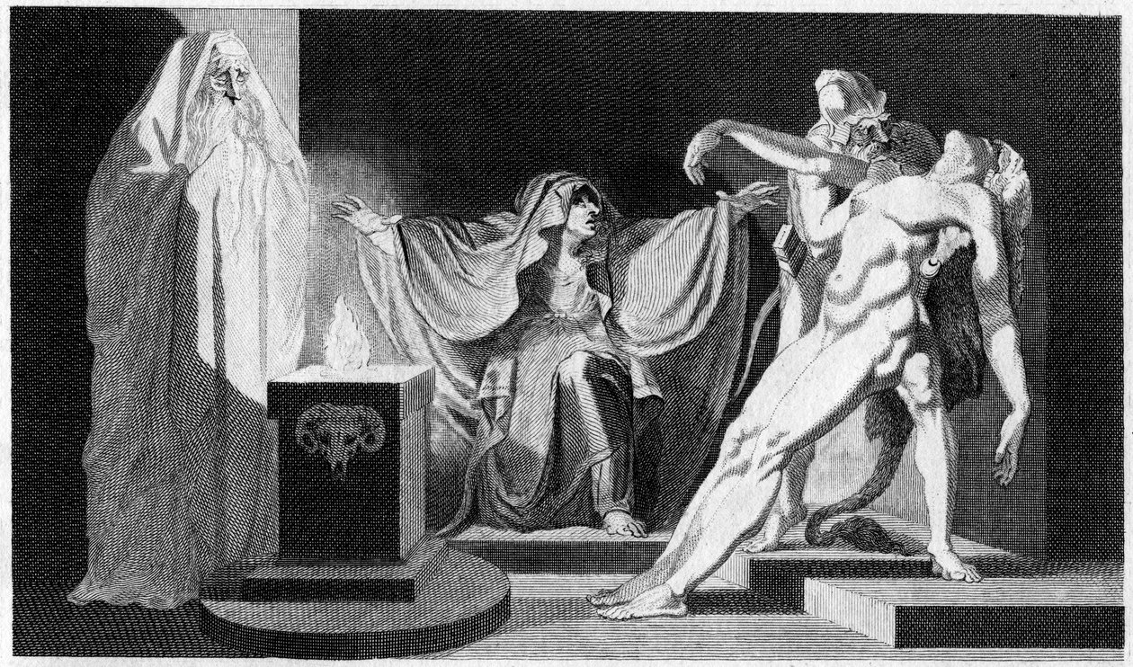 Saul i wiedźma z Endor, 1792 autorstwa Unbekannt