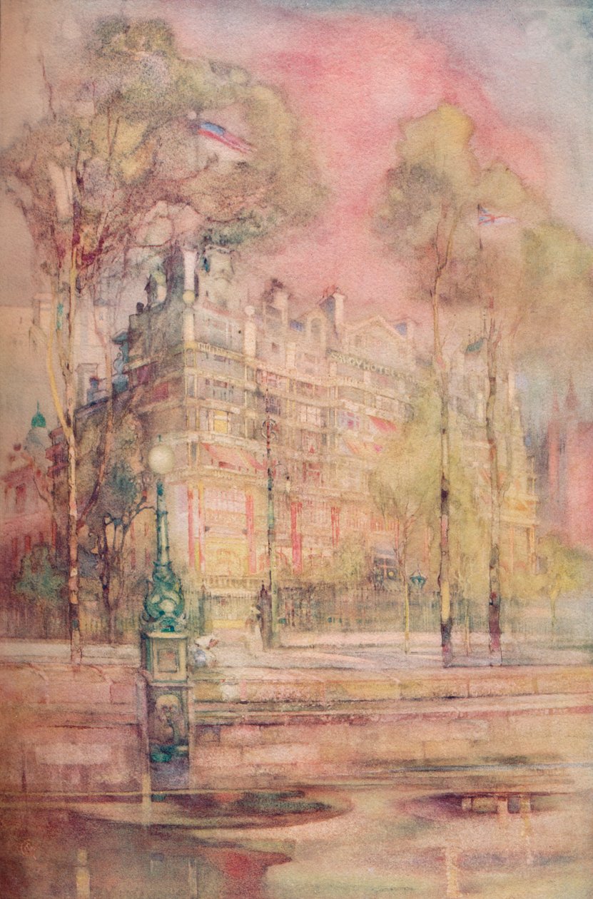 Hotel Savoy, Londyn, ok. 1905 r. autorstwa Unbekannt