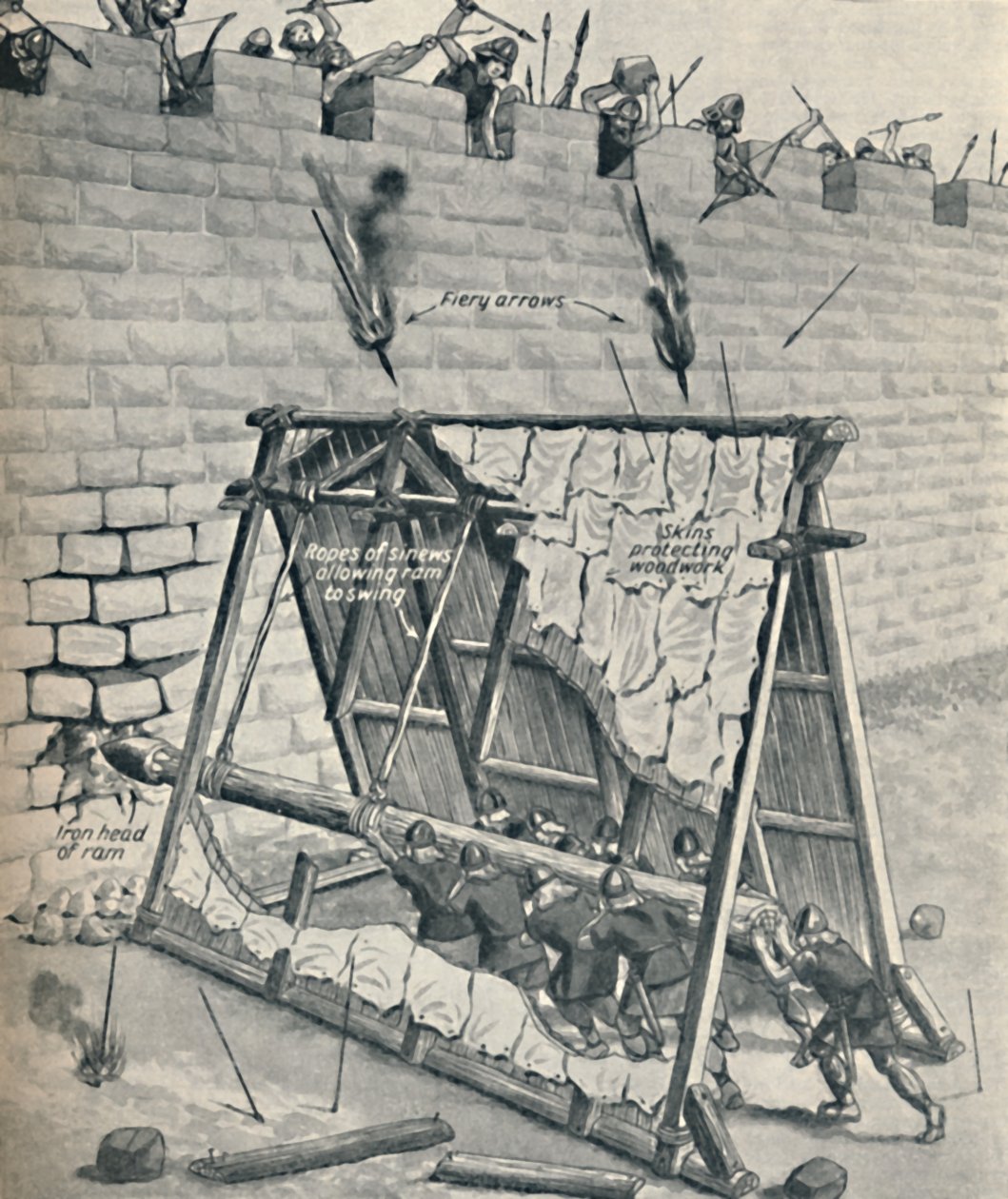 Sasi walą w mur miejski, ok. 1934 r. autorstwa Unbekannt