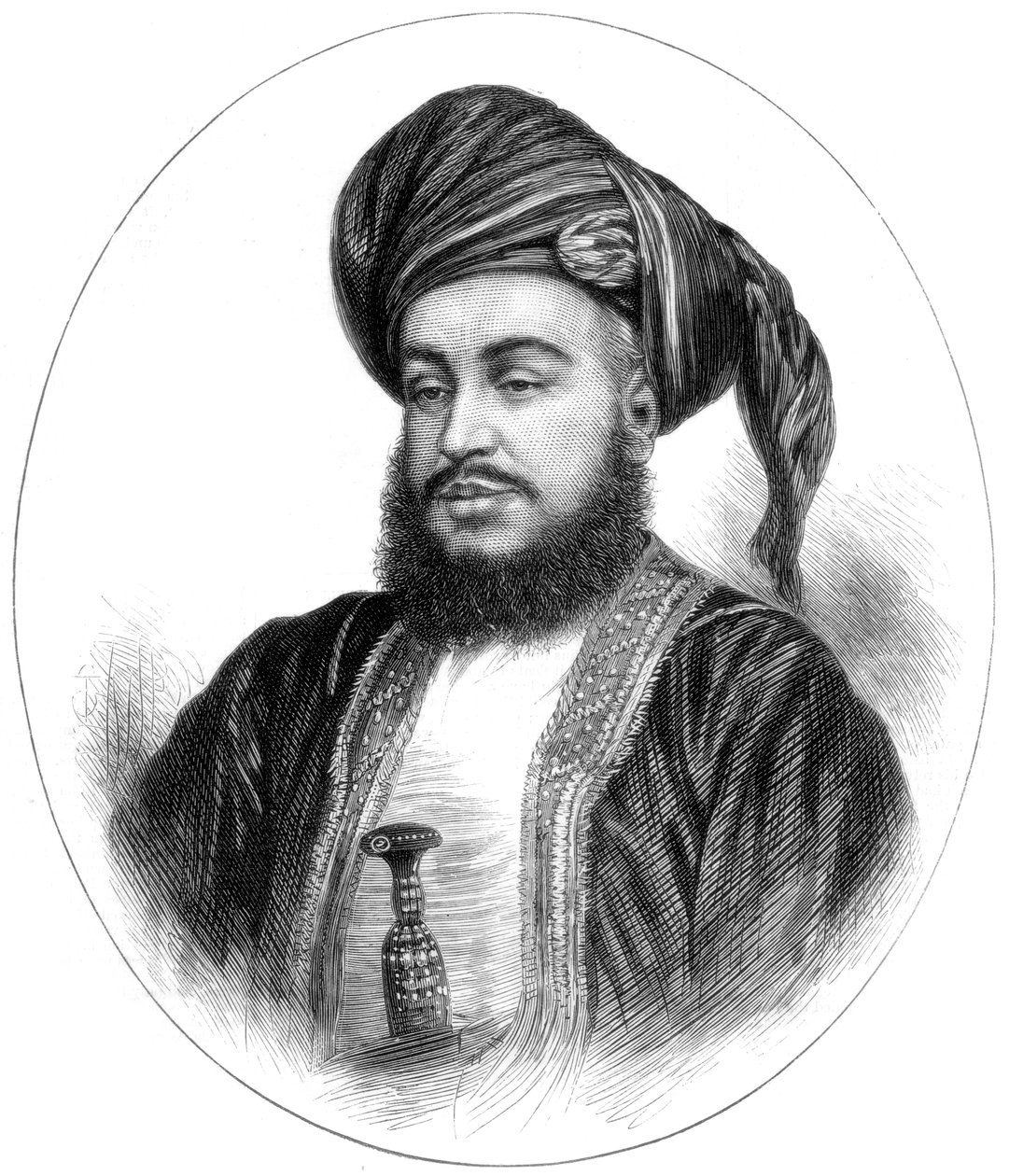 Sayyid Barghash Bin Said, sułtan Zanzibaru, 1875 autorstwa Unbekannt