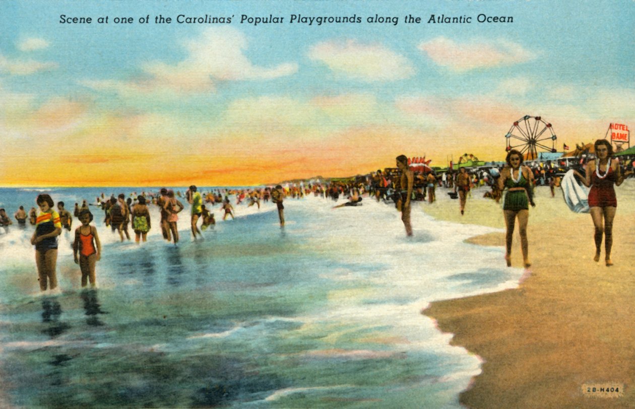 Scena na jednym z popularnych placów zabaw w Karolinie nad Oceanem Atlantyckim, 1942 r. autorstwa Unbekannt