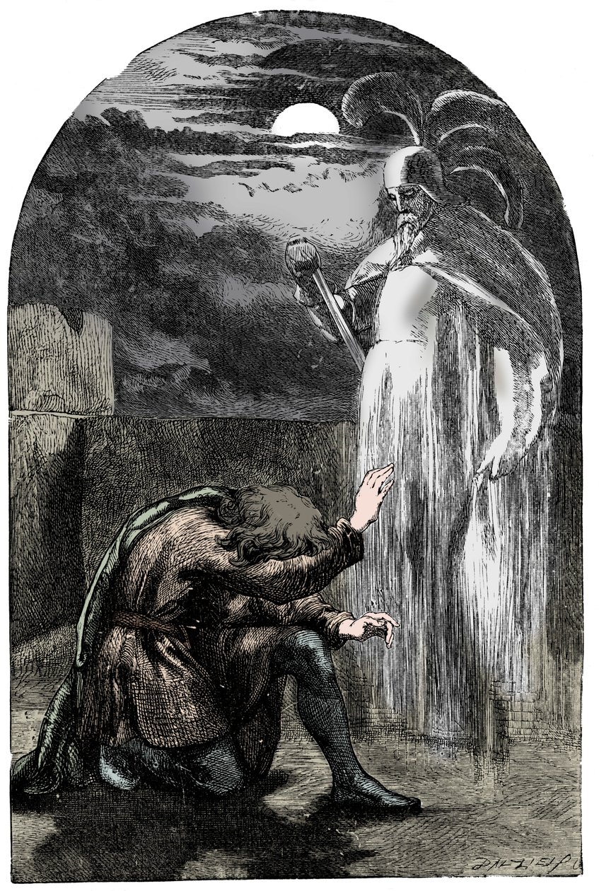 Scena z Hamleta Szekspira, XIX w. autorstwa Unbekannt