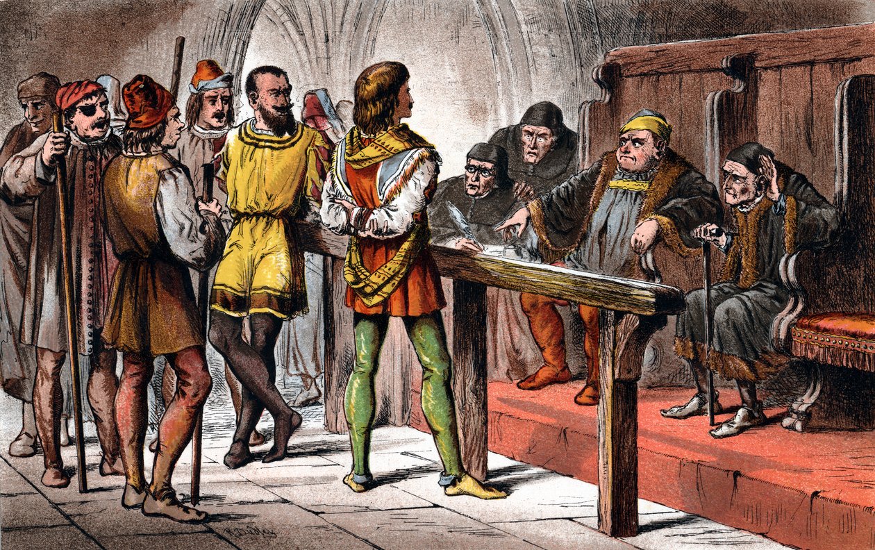 Scena z Dużo hałasu o nic Szekspira, 1856-1858 autorstwa Unbekannt