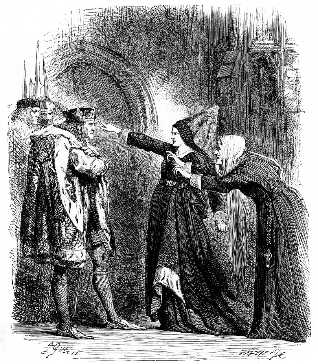 Scena z Ryszarda III Szekspira, 1591 c1858 autorstwa Unbekannt