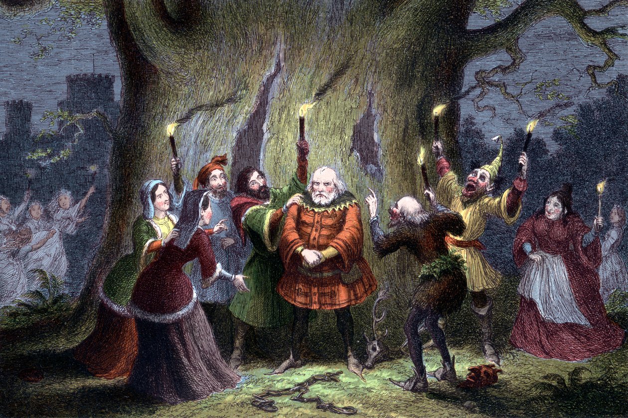 Scena z Wesołych żon z Windsoru Szekspira, 1856-1858 autorstwa Unbekannt