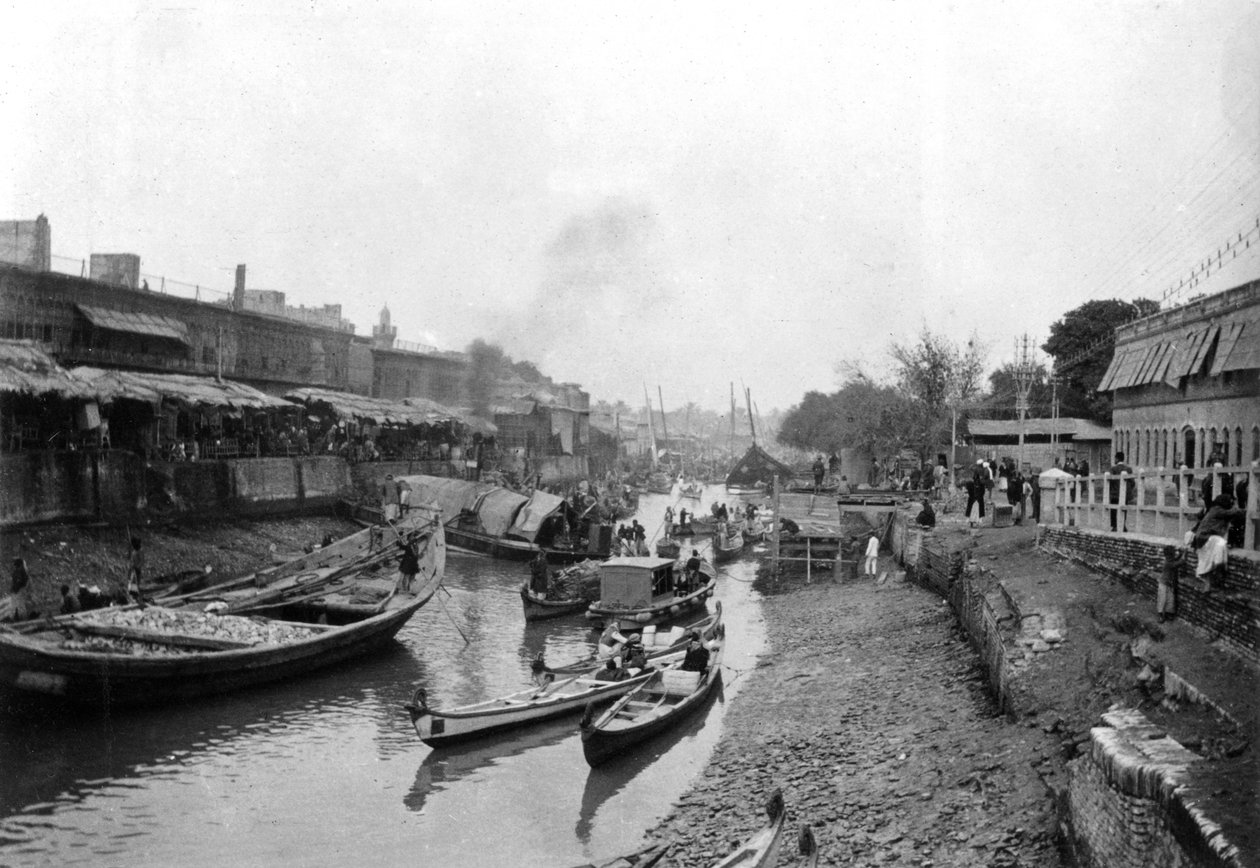 Scena z mostu Whitely, Ashar, Irak, 1917-1919 autorstwa Unbekannt
