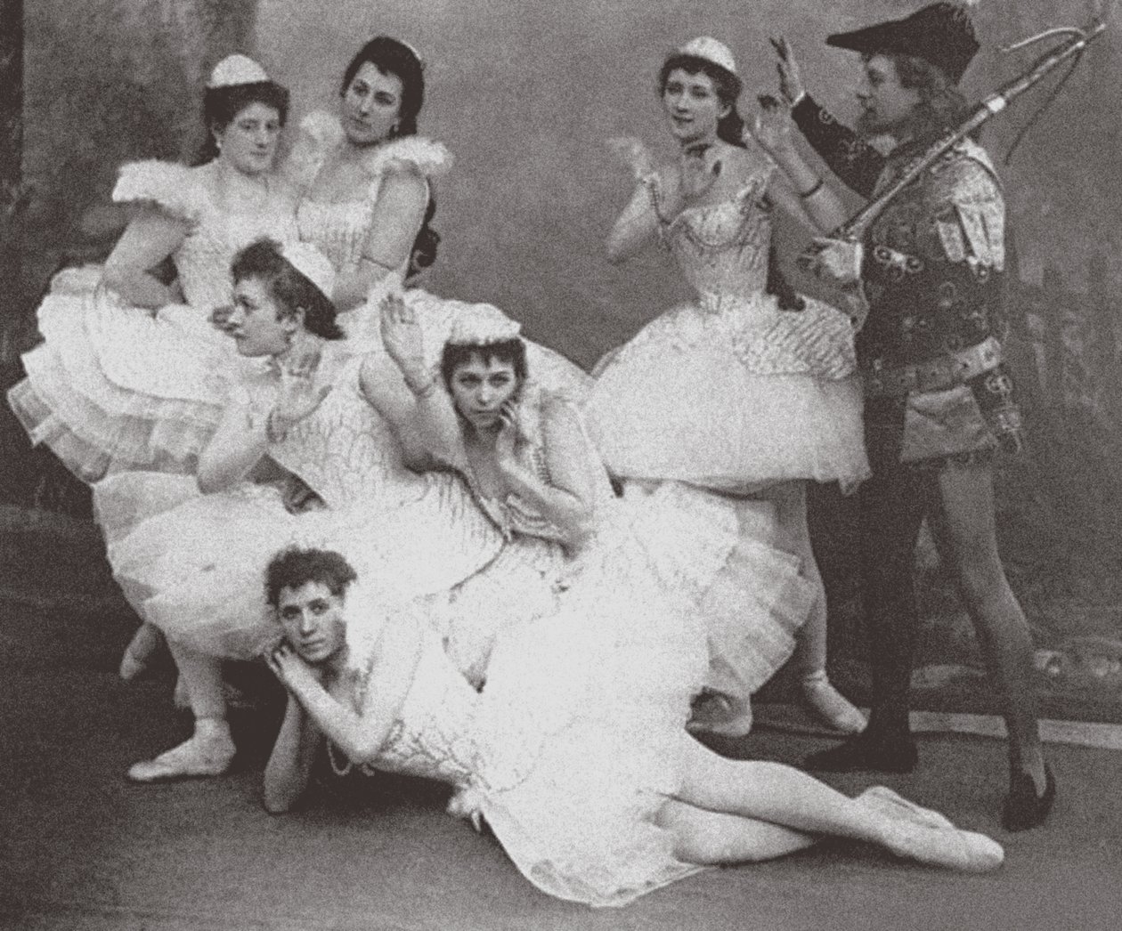 Scena z Baletowego Jeziora Łabędziego, Teatr Maryjski. 1895 autorstwa Unbekannt