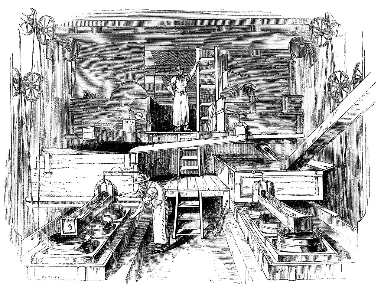 Scena w fabryce ceramiki Staffordshire, ok. 1851 r. autorstwa Unbekannt