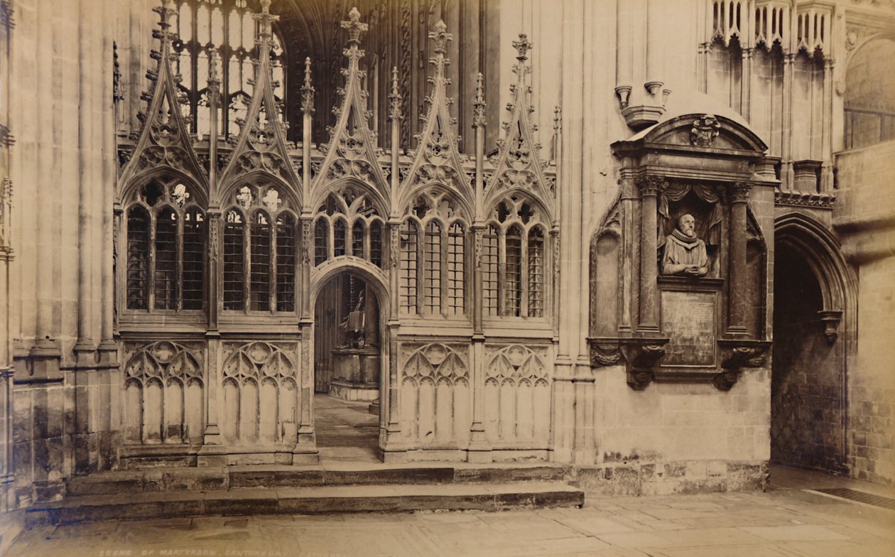 Miejsce męczeństwa, katedra w Canterbury, 1929. autorstwa Unbekannt