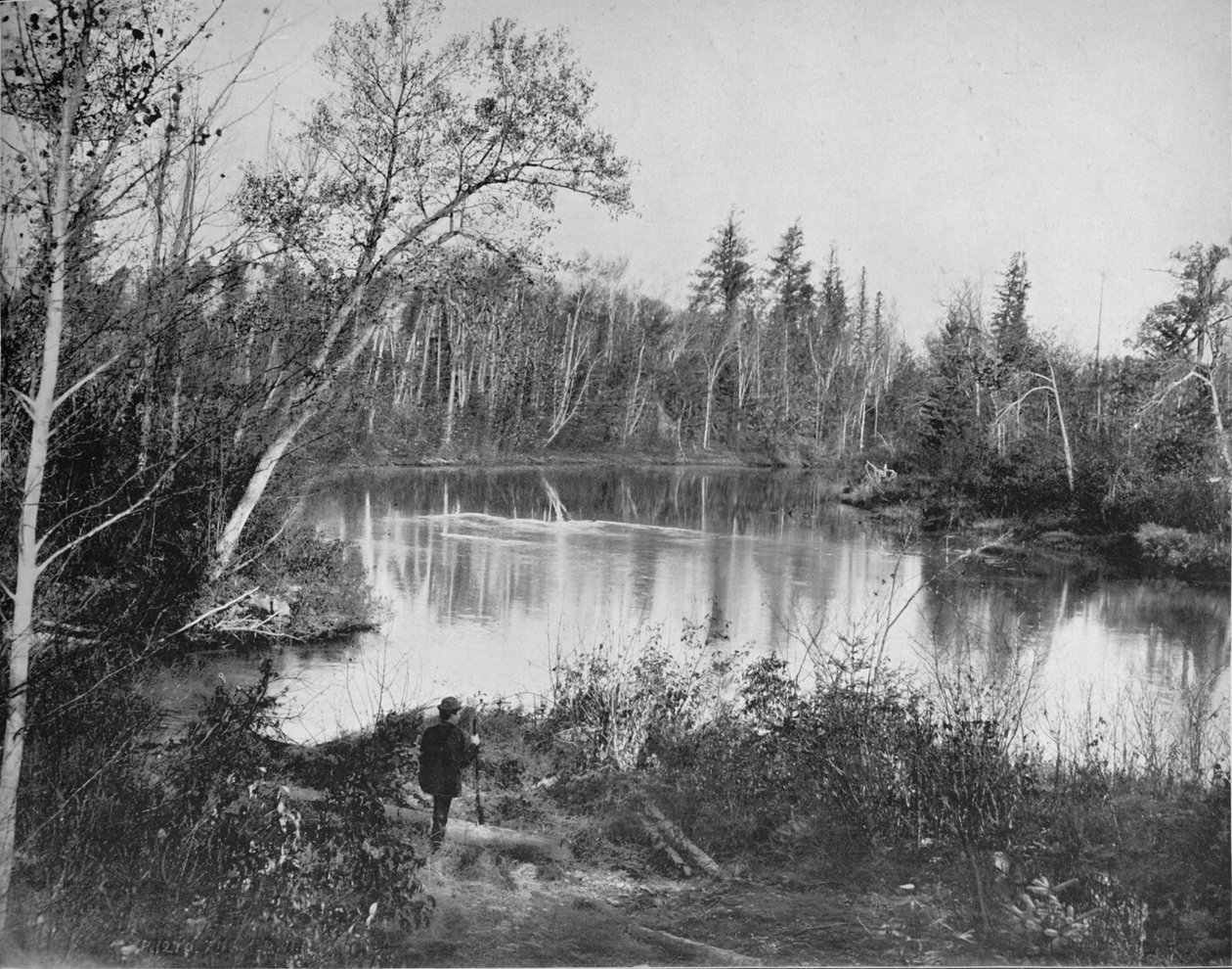 Scena nad rzeką Peshtigo, Wisconsin, ok. 1897. autorstwa Unbekannt
