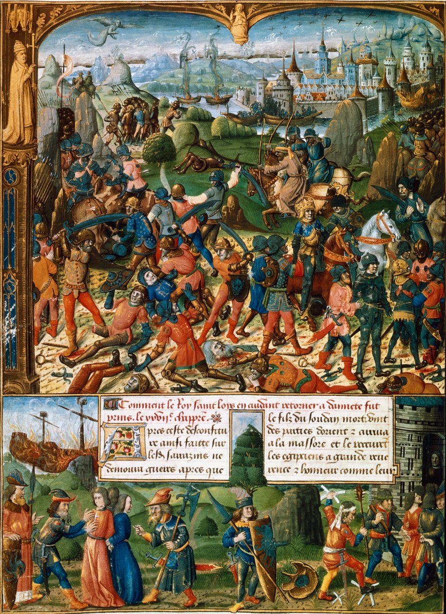 Sceny z VII krucjaty, 1248-1254 XV wiek autorstwa Unbekannt