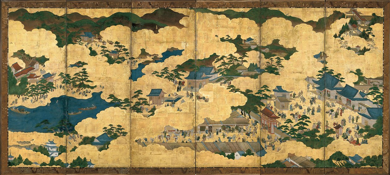 Sceny w Kioto i okolicach, ok. 1690 autorstwa Unbekannt