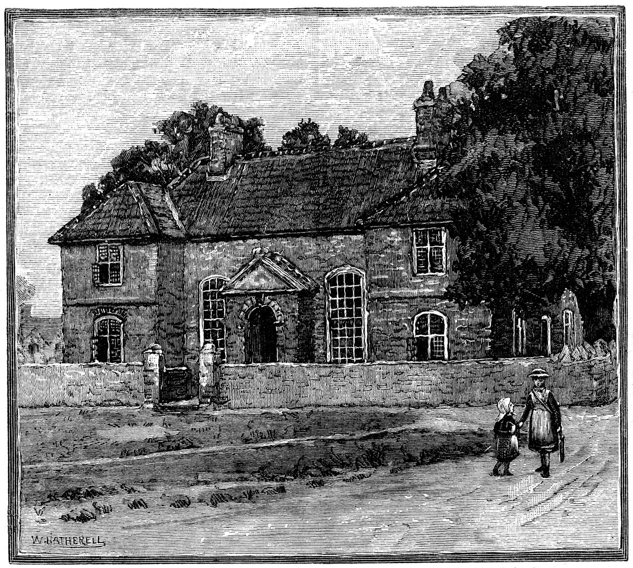 Dom szkolny, Stawy rybne, Bristol, ok. 1880 r. autorstwa Unbekannt
