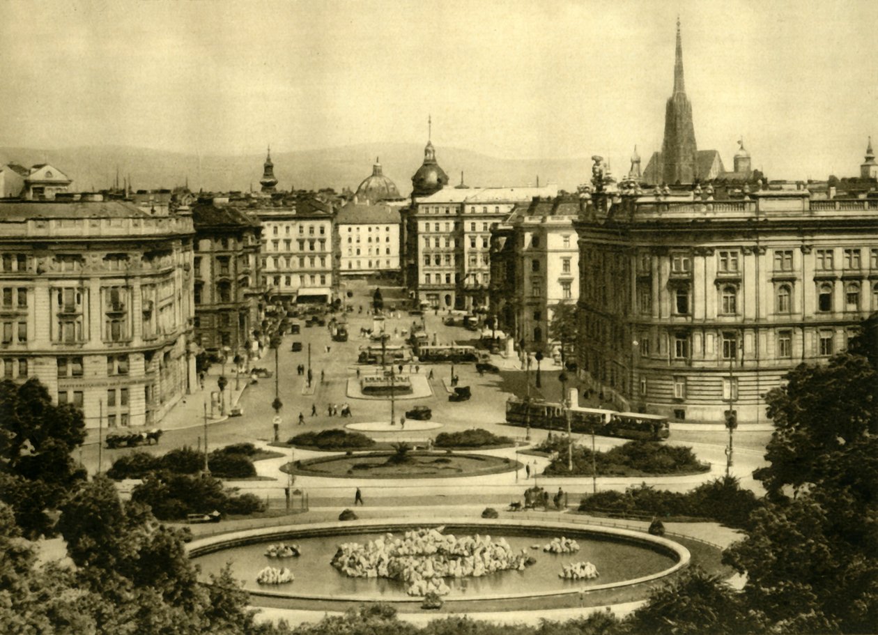 Schwarzenbergplatz, Wiedeń, Austria, c1935. autorstwa Unbekannt