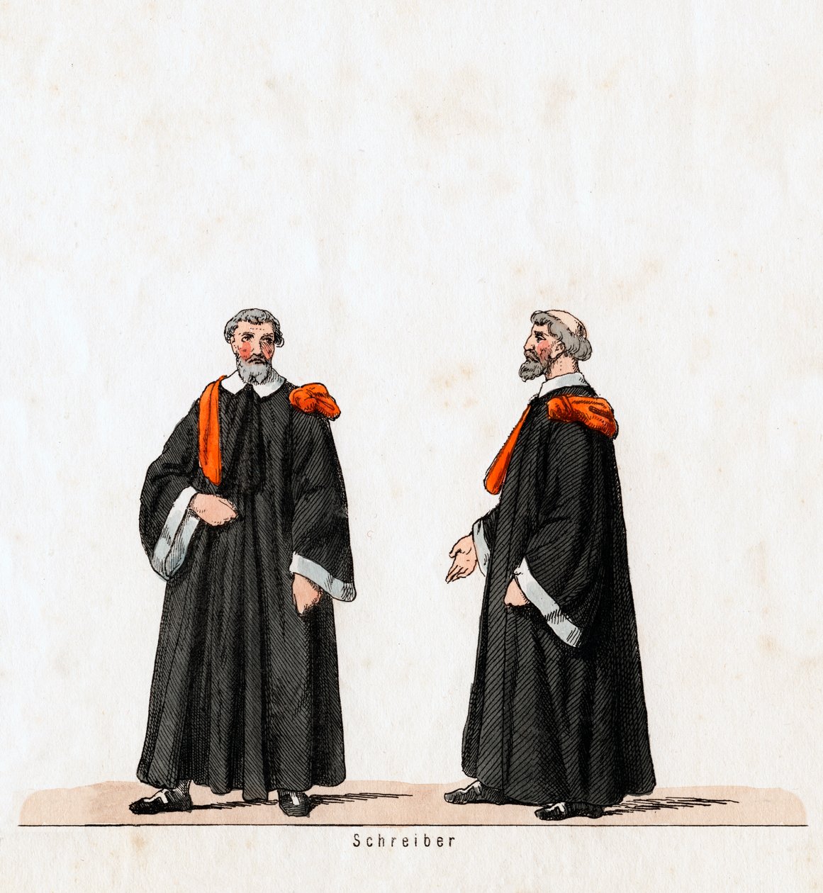 Skryba, projekt kostiumu do sztuki Szekspira, Henryk VIII, XIX w. autorstwa Unbekannt