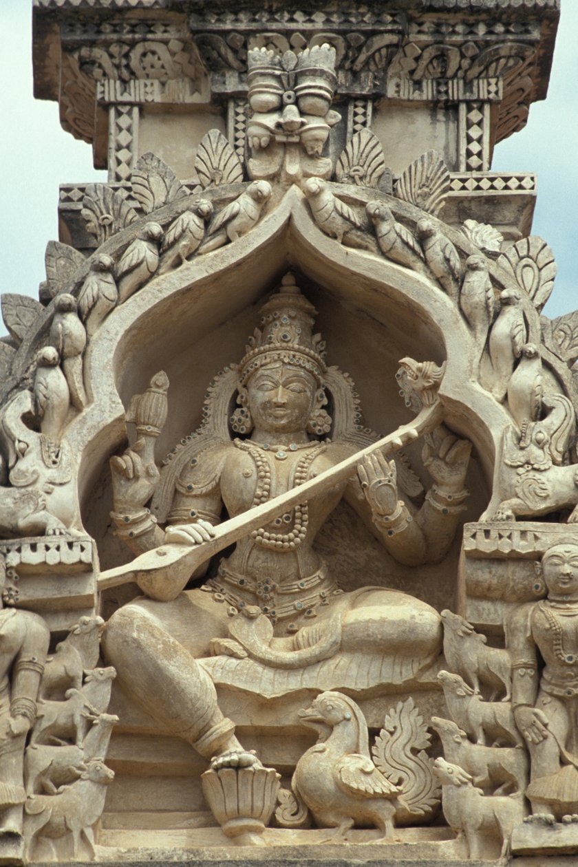 Rzeźba hinduskiej bogini Saraswati, Belur, dzisiaj autorstwa Unbekannt