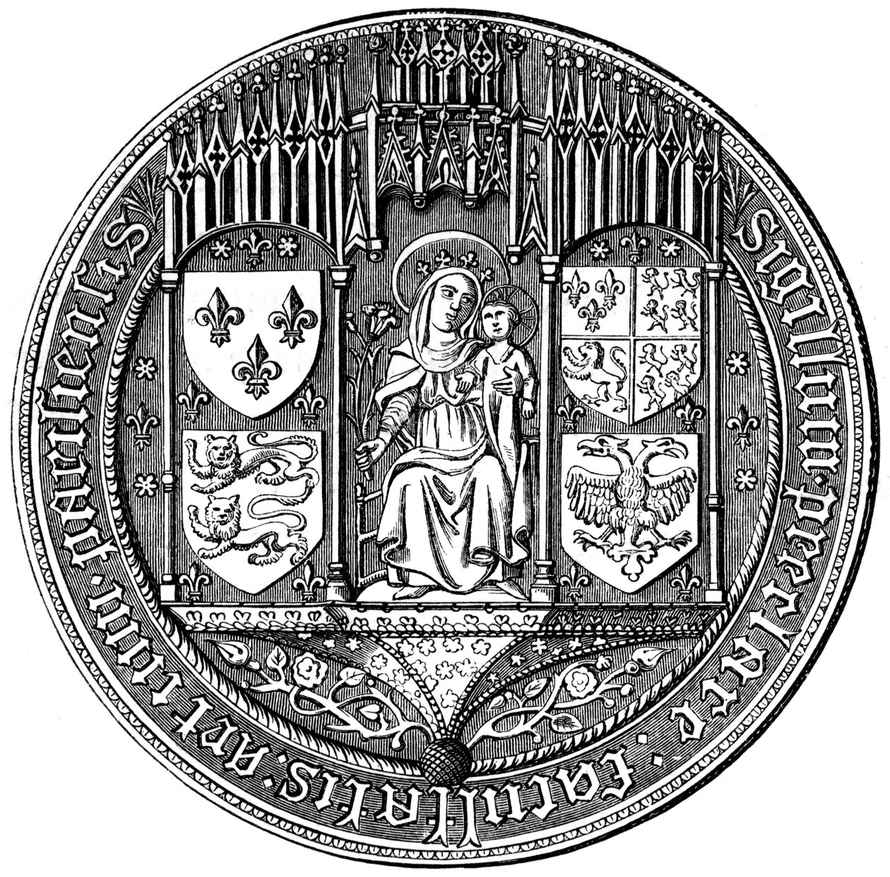 Pieczęć Czterech Narodów lub Wydział Sztuki, XVI w. 1849 autorstwa Unbekannt
