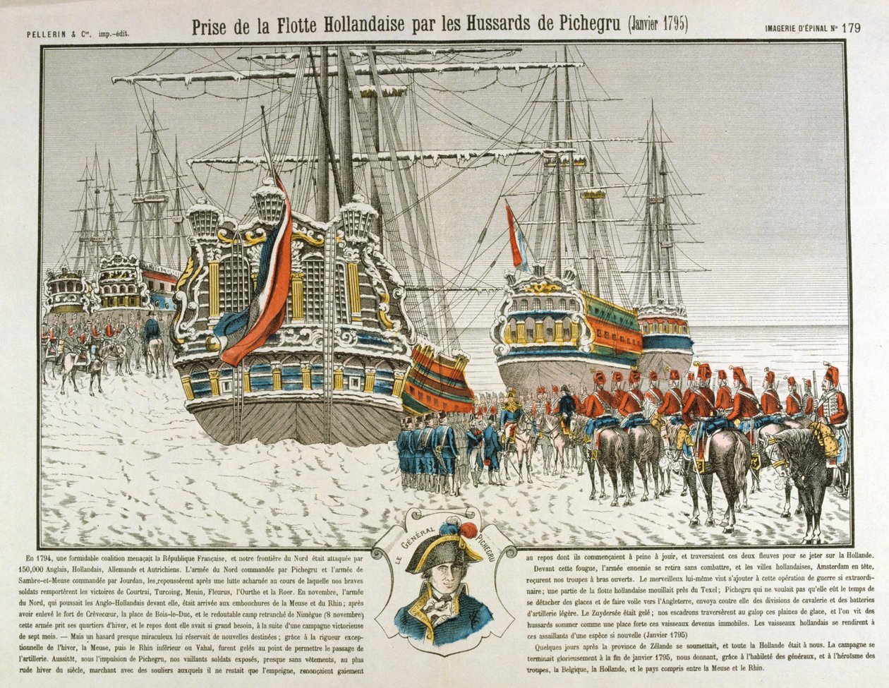 Zajęcie floty holenderskiej przez wojska Pichegru, styczeń 1795, XIX w. autorstwa Unbekannt