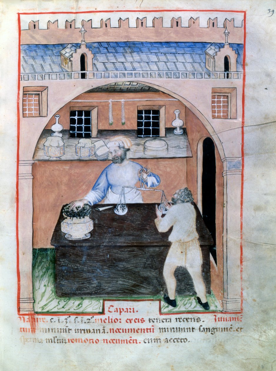 Sprzedawca kaparów, 1390-1400 autorstwa Unbekannt