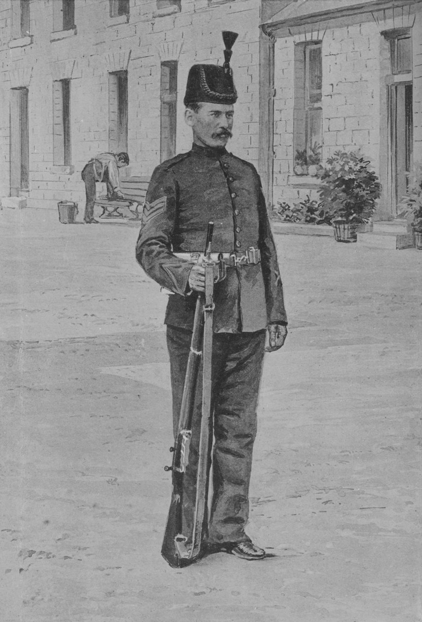 Sierżant, Królewski Korpus Strzelców Królewskich, ok. 1880 r autorstwa Unbekannt
