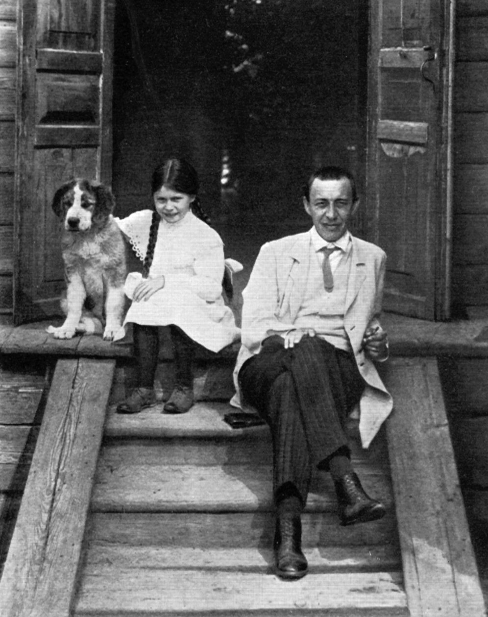Siergiej Rachmaninow, rosyjski kompozytor, pianista i dyrygent, Iwanowka, Rosja, 1913 autorstwa Unbekannt