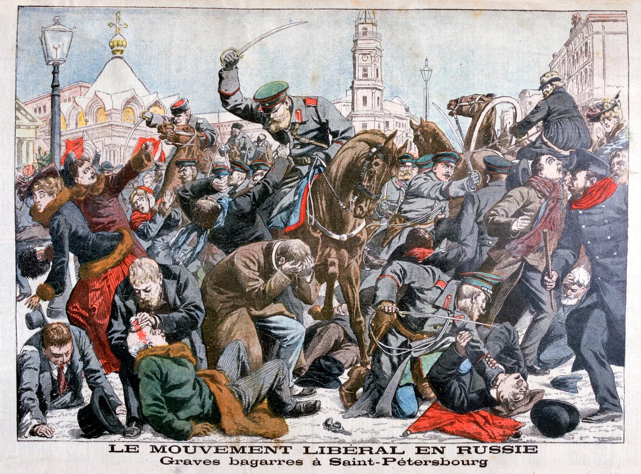 Poważne walki Ruchu Liberalnego w Rosji, Petersburg, 1904 autorstwa Unbekannt
