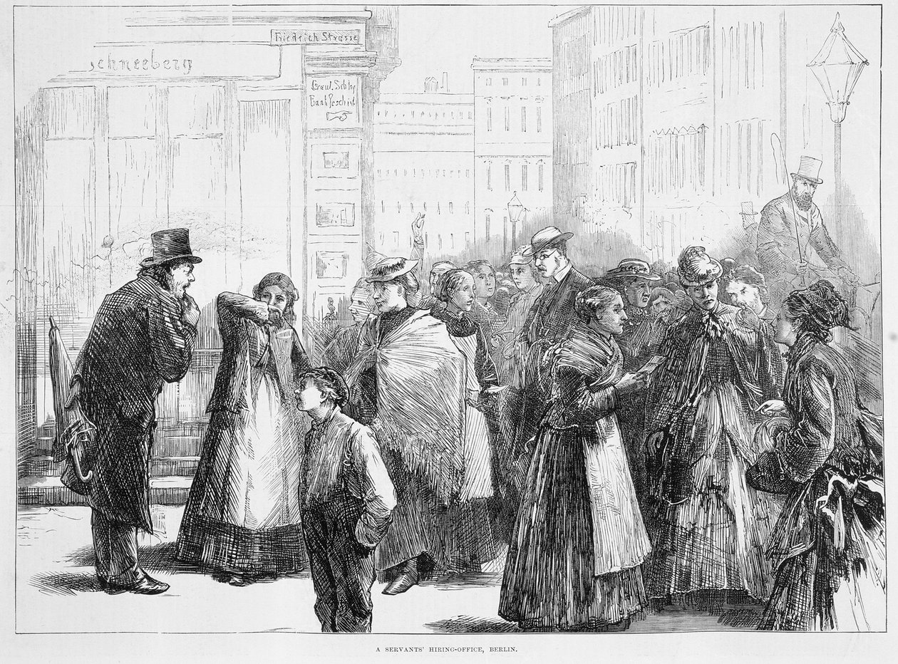 Biuro wynajmu sług, Berlin, Niemcy, 1874 autorstwa Unbekannt