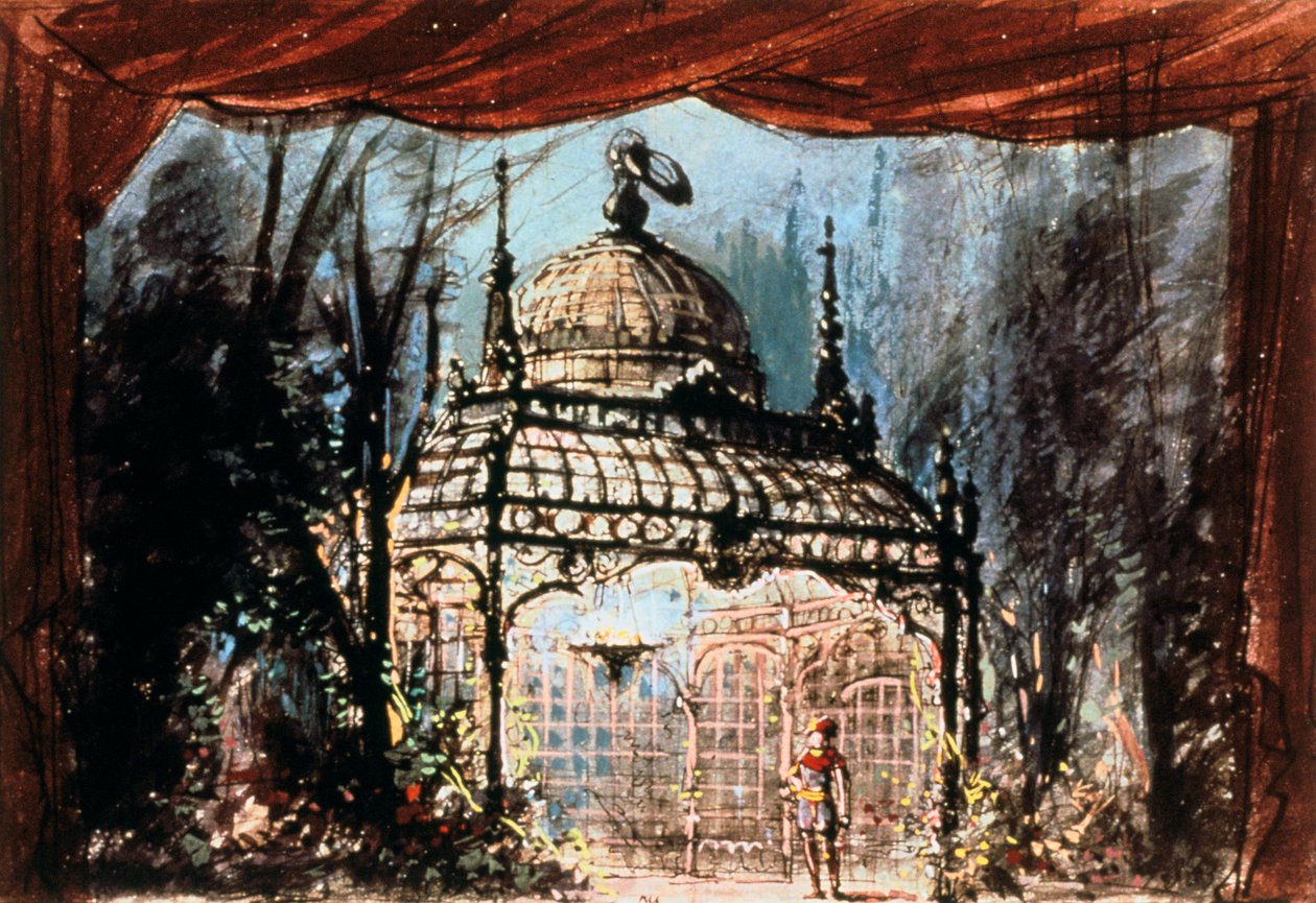 Scenografia do Mozarta Czarodziejski flet, 1863 autorstwa Unbekannt