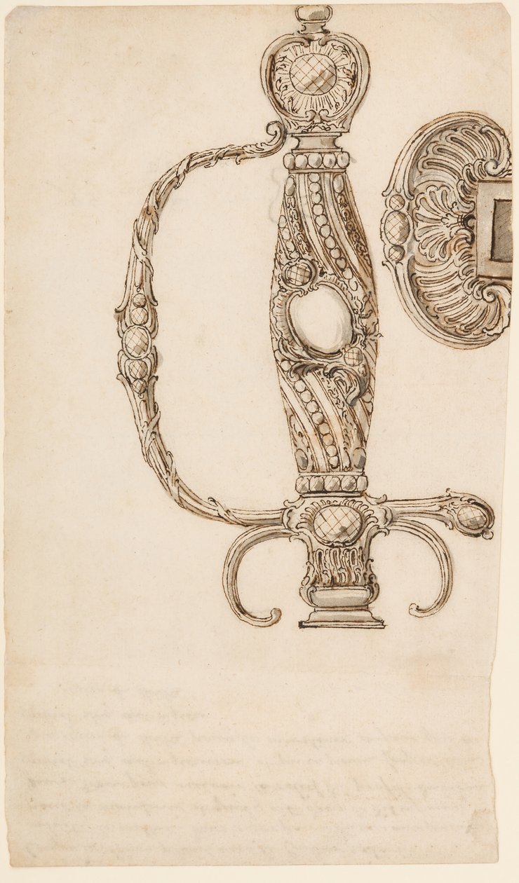 Zestaw czterech wzorów na małe miecze, ca. 1725-80. autorstwa Unbekannt