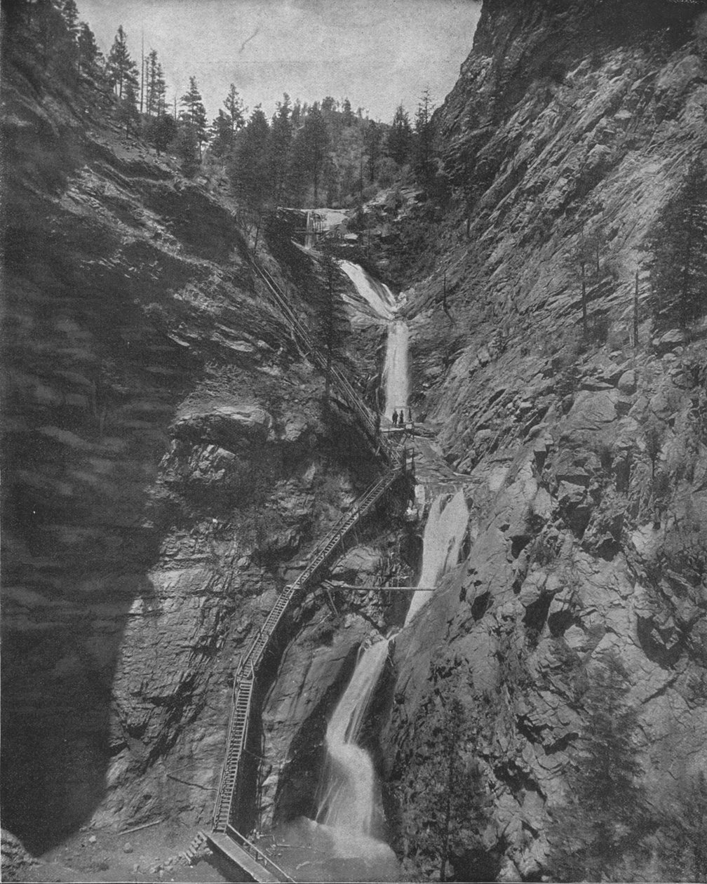 Siedem wodospadów, Kanion Cheyenne, Kolorado, USA, ok. 1900. autorstwa Unbekannt