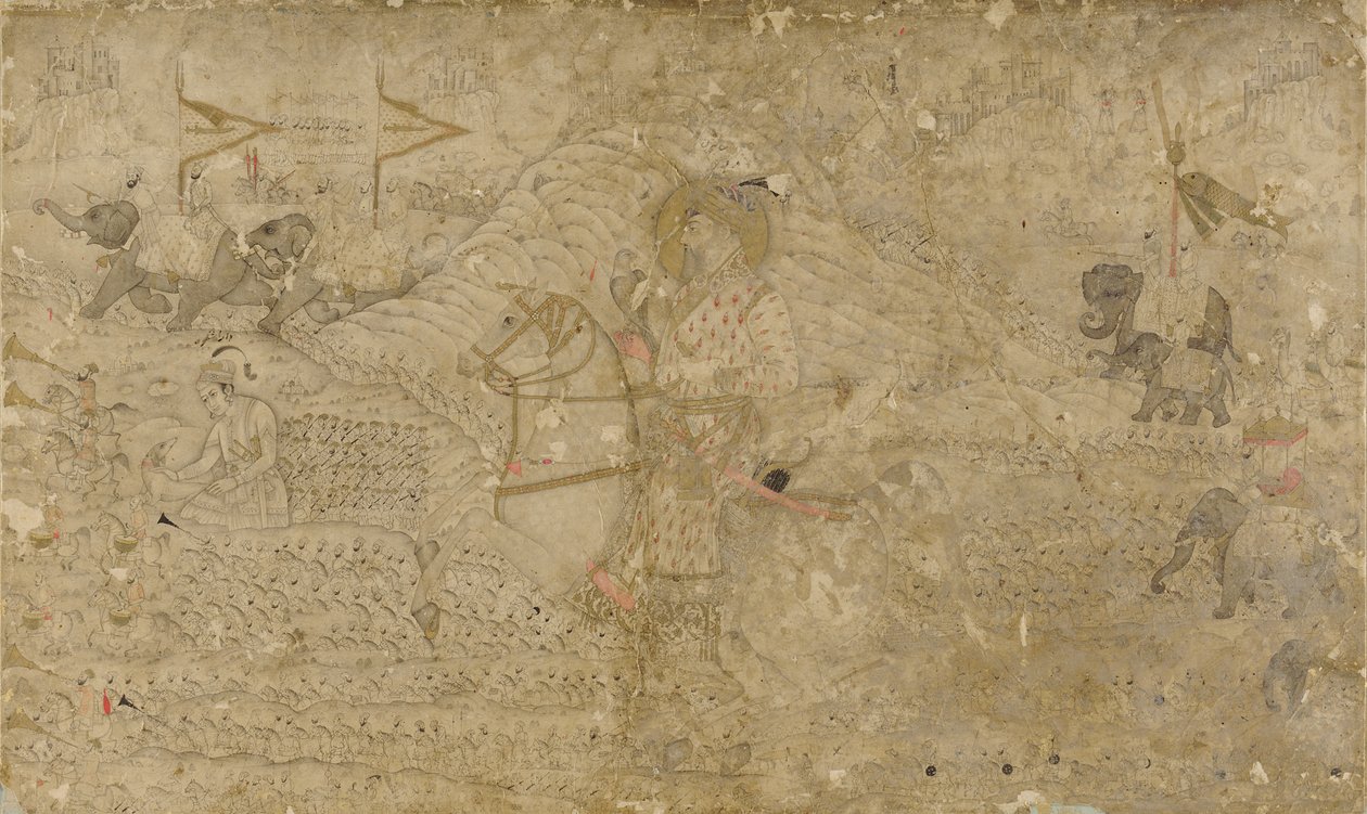 Shah Jahan i jego syn Dara Shikoh Hunting, s. 1790. autorstwa Unbekannt