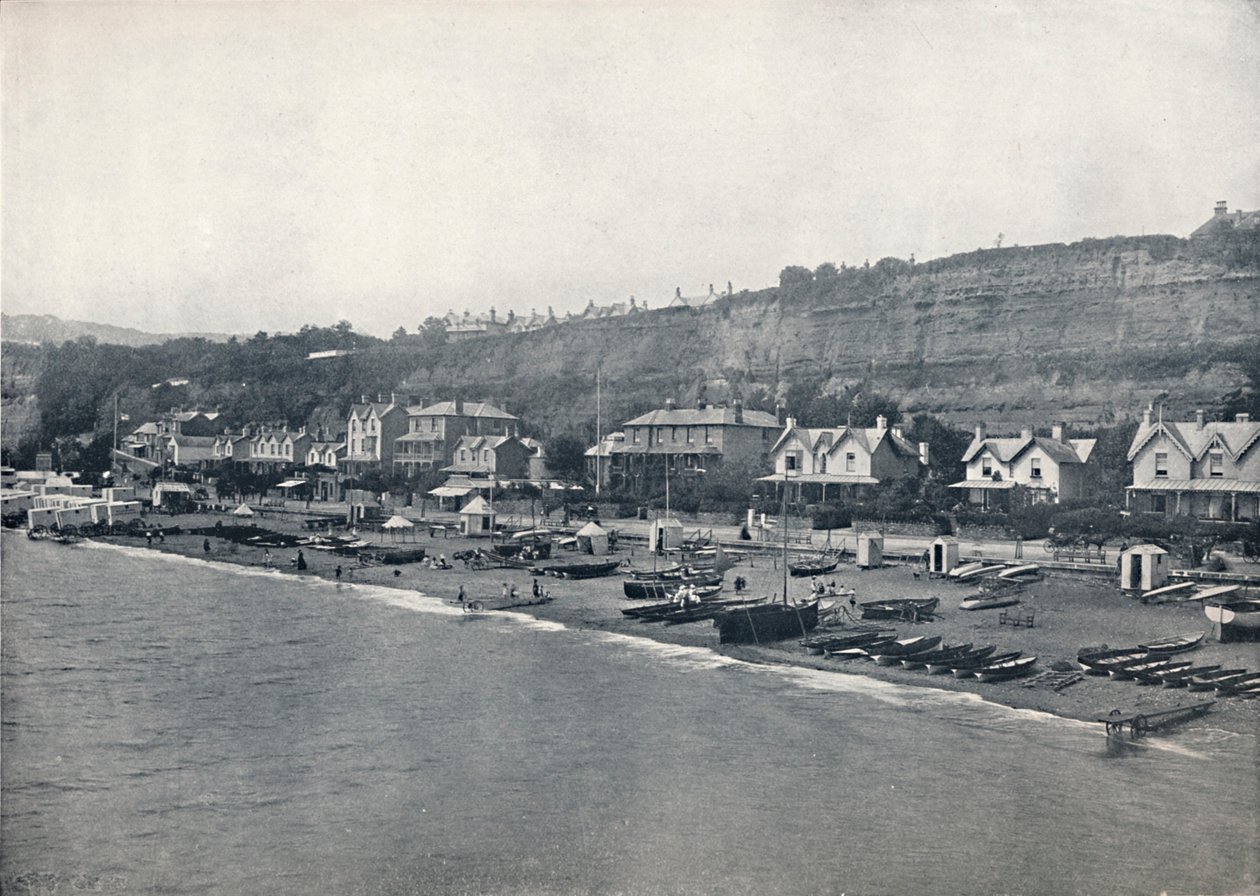 Shanklin - Widok na plażę i wzgórza, 1895 autorstwa Unbekannt