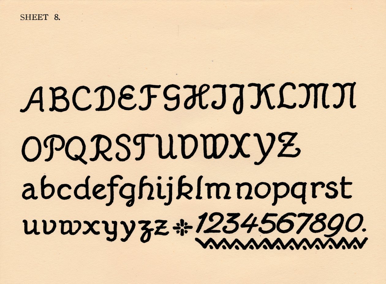 Arkusz 8, z teki alfabetów, 1929 autorstwa Unbekannt